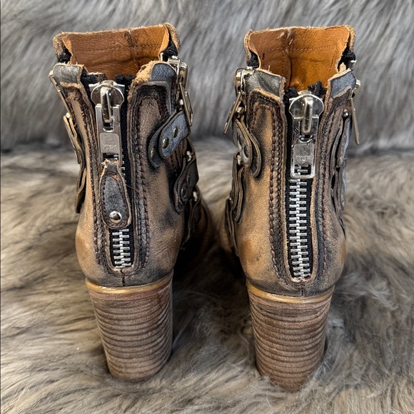 freebird Beckett Black & Brown Leather Ankle Boots Size 8 - Picture 9 of 12